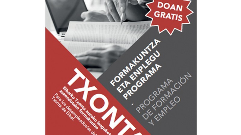 Txonta auzoko bizilagunentzat formazio eta enplegu programa antolatu du Eibarko Udalak