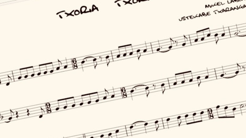 "Txoria txori" abestiaren partitura eskuragarri ipini du Ustekabek