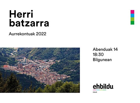 Udal aurrekontuaren zirriborroa aztertzeko herri batzarra antolatu du Bilduk