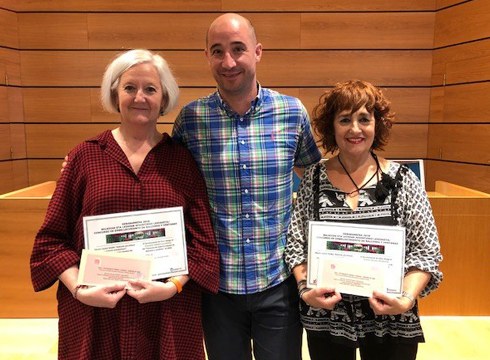 Rosa Garagarza eta Miren Monasterio, balkoiak eta leihoak apaintzeko lehiaketako irabazleak