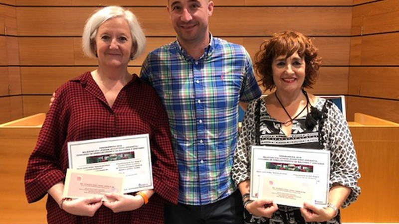 Rosa Garagarza eta Miren Monasterio, balkoiak eta leihoak apaintzeko lehiaketako irabazleak