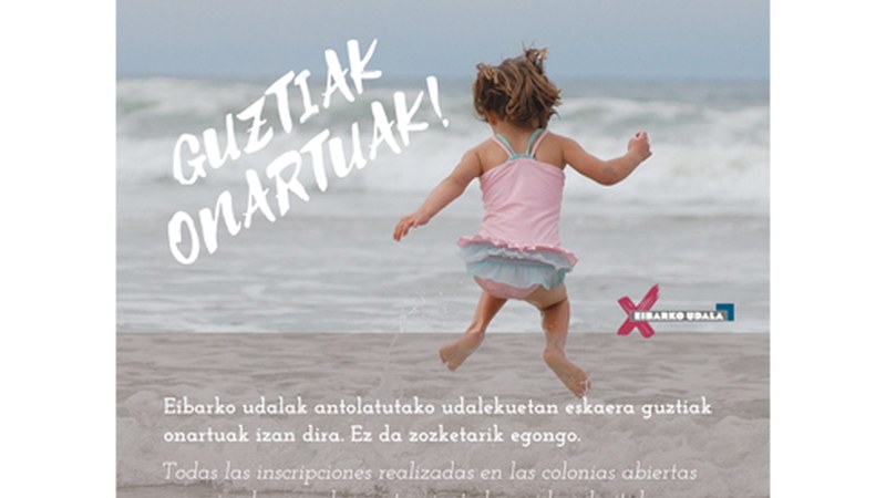 Udaleku irekietan izena eman duten haur guztiak onartu dituzte