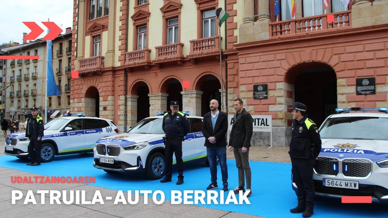 Udaltzainentzat erosi dituzten hiru automobil berriak erakutsi dituzte gaur goizean Untzagan