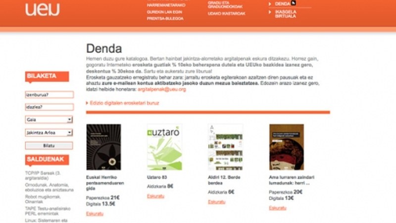 UEUren liburuak erostean beste bat opari