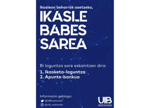 UIBk ikasketa prozesuarekin jarraitzeko zailtasunak dituzten ikasleei laguntza emateko babes sarea abiarazi du