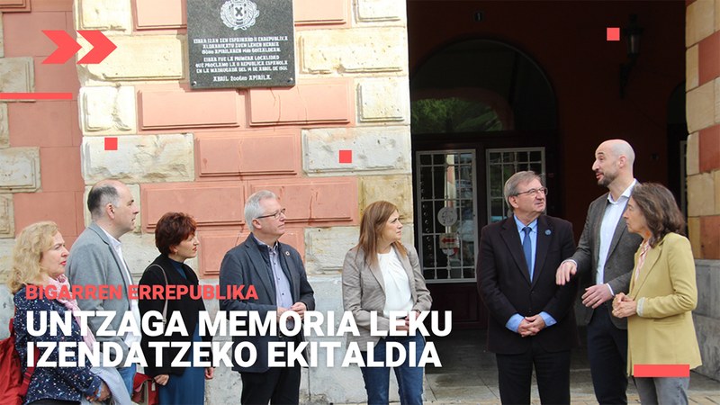 Untzaga plaza Memoria Demokratikoaren Leku izendatuko dute, II. Errepublika aldarrikatu zuen lehen hiria izateagatik