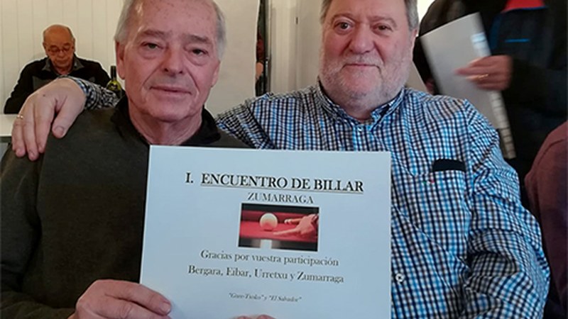Untzagako bikoteak irabazi du Zumarragan jokatu den jubilatu etxeen arteko I. Billar Topaketan