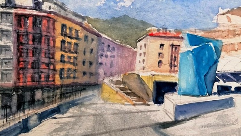 Urban sketch topaketa antolatu du Eibarko Artisten Elkarteak maiatzaren 16rako, zapaturako