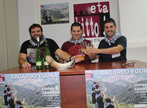 Urriaren 6an ospatuko den XXV. Sagardo Eguna aurkeztu dute gaur (BIDEOA)