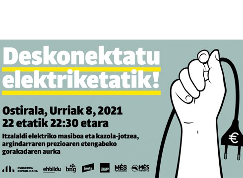 Urriaren 8ko itzalaldirako eta kazola-jotzerako deia egin du Bilduk