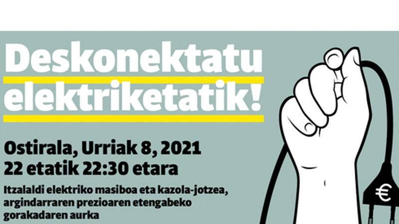 Urriaren 8ko itzalaldirako eta kazola-jotzerako deia egin du Bilduk