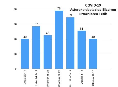 Urte hasieratik 380 positibo zenbatu dira Eibarren