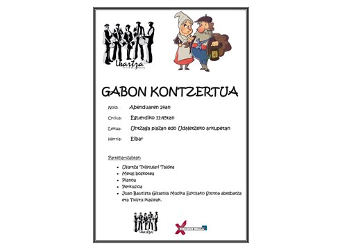Usartza Txistulari Bandak kontzertua emango du Untzagan abenduaren 24an, Olentzerori ongietorria egiteko