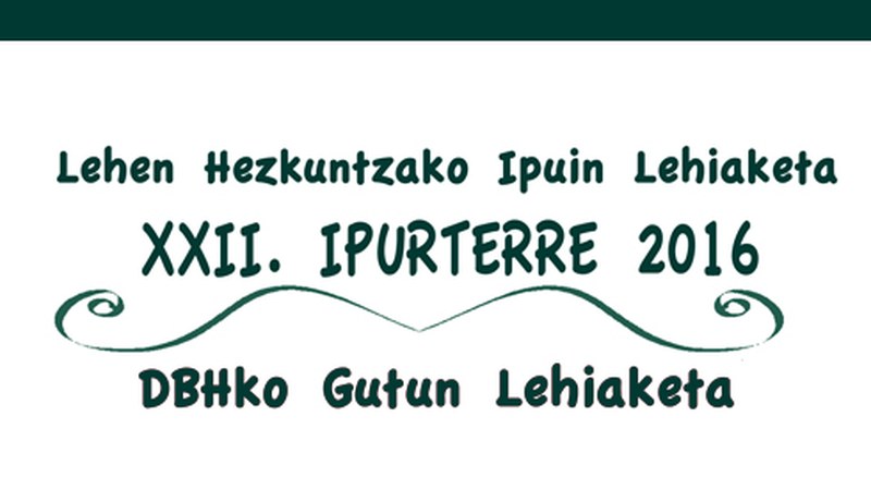 XXII. Ipurterre ipuin eta gutun lehiaketa martxan dago