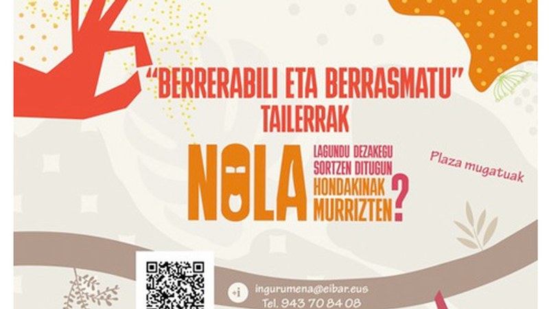 Azaroan eta abenduan egingo diren 'Berrerabili eta berrasmatu' tailerretan izena emateko epea zabalik dago