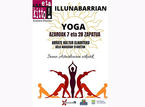 Zabalik dago ...eta kitto! Euskara Elkarteak antolatu duen Yoga ikastarorako izen-ematea