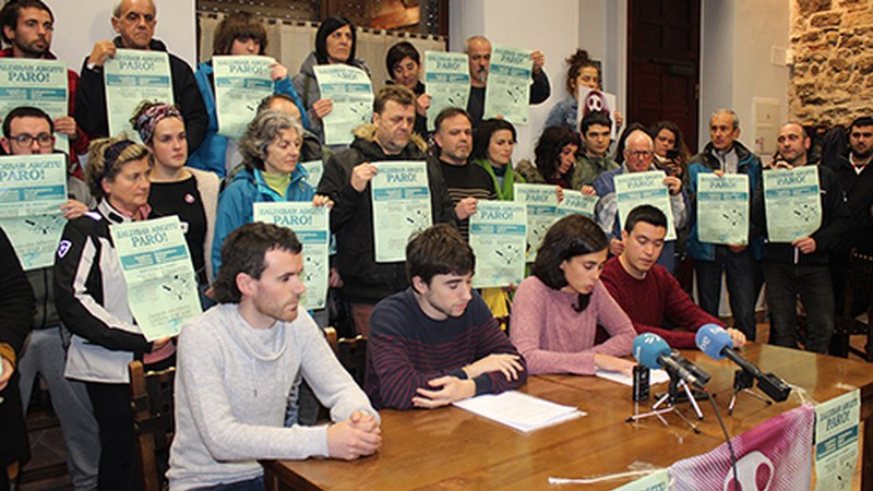 Zaldibar Argitu plataformak lan-uztea deitu du martxoaren 12rako, 12:00etatik 15:00etara