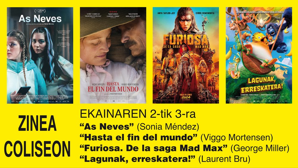 Zapatu honetan ez da zinerik proiektatuko Coliseon