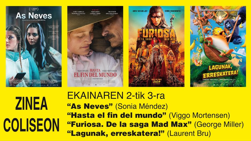 Zapatu honetan ez da zinerik proiektatuko Coliseon