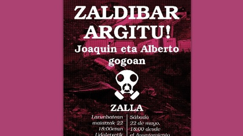 Zapatuan Zallan egingo den manifestaziora joateko autobusa antolatu du Zaldibar Argituk