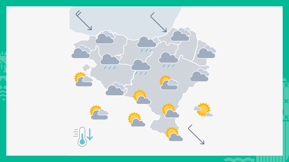 Zerua oso hodeitsu egongo da eta noizbehinka euria egingo du