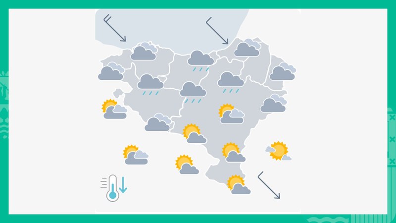 Zerua oso hodeitsu egongo da eta noizbehinka euria egingo du