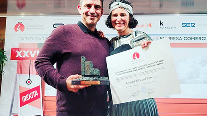 Zorionak ludotekak jaso du Gipuzkoako Merkataritza Enpresa Saria