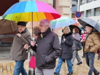 Zortzi urteko borroka ospatzeko manifestazioa egin dute pentsiodunek