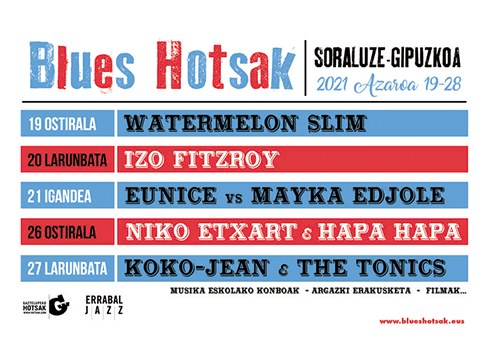 [ZOZKETAK] Blues Hotsak jaialdiko 5 kontzertutarako