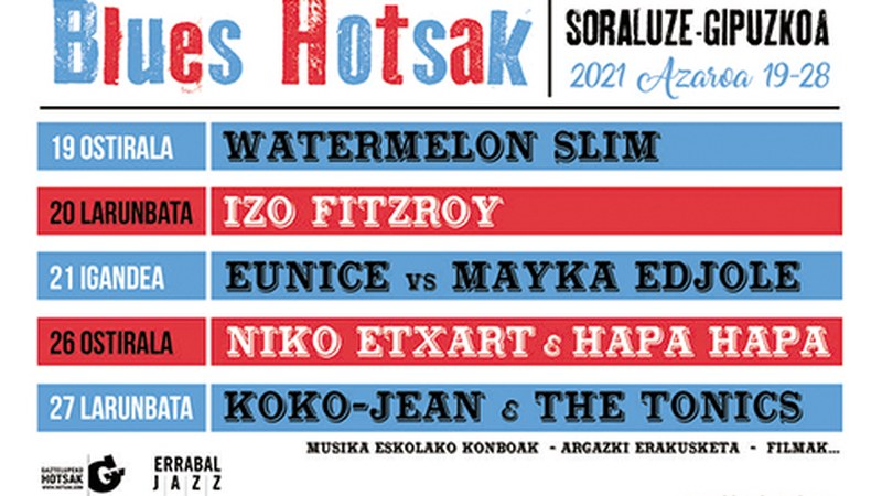 [ZOZKETAK] Blues Hotsak jaialdiko 5 kontzertutarako