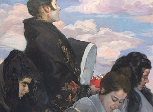 Zuloagak Arrateko erretaularako margotu zituen lau mihiseak zaharberritu dituzte Arte Ederren Museoan