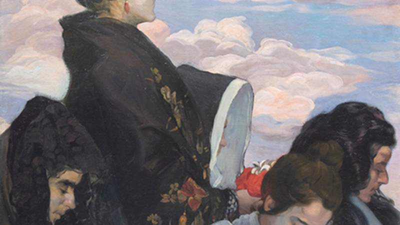 Zuloagak Arrateko erretaularako margotu zituen lau mihiseak zaharberritu dituzte Arte Ederren Museoan