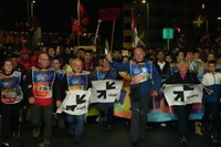 Eibarrek festa giroan hartu du Korrikaren lekukoa