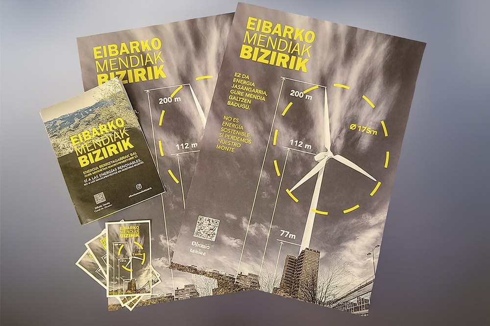 Eibarko Mendiak Bizirik plataformak «Basalgo» proiektu eolikoari buruzko alegazioekin bat egiteko kanpaina abiatuko du asteburuan