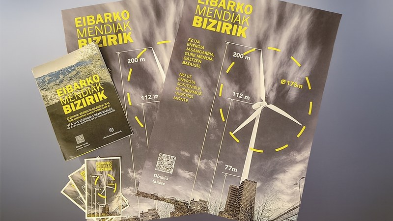 Eibarko Mendiak Bizirik plataformak «Basalgo» proiektu eolikoari buruzko alegazioekin bat egiteko kanpaina abiatuko du asteburuan