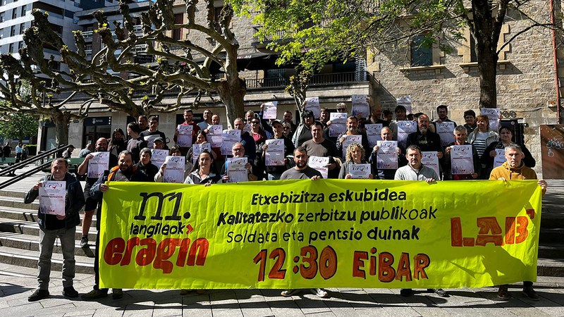 Etxebizitza eskubidea, kalitatezko zerbitzu publikoak, eta soldata eta pentsio duinak aldarrikatuko ditu LAB-ek Maiatzaren Lehenean