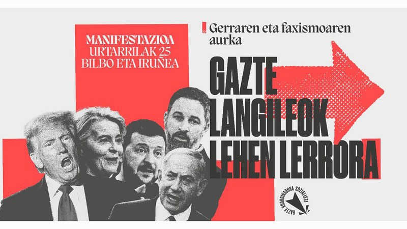 Gerraren eta faxismoaren aurkako mobilizazioak deitu ditu GKS-k zapaturako