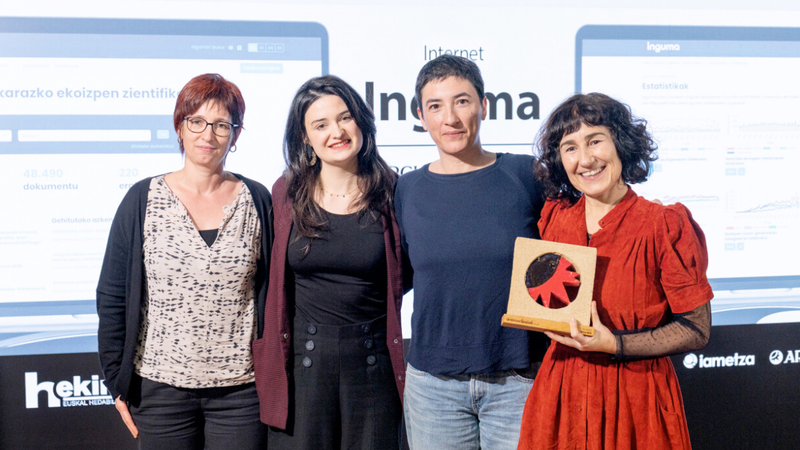 INGUMA datu-baseak Interneteko ARGIA saria jaso du