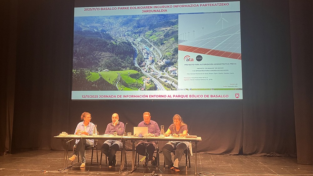 Udalak Basalgo parke eolikoaren proiektuaren aurkako alegazioak "orekatutako" trantsizio energetiko baten baitan oinarritu ditu