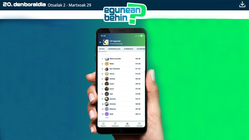 Gaur hasi da Egunean Behin galdera-jokoaren 20. denboraldia