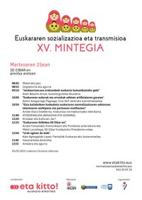 Transmisio mintegia -  Egitaraua 2025