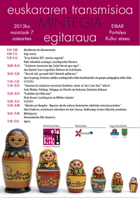 Transmisio mintegia - Egitaraua 2013