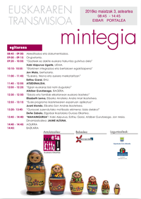 Transmisio mintegia - Egitaraua 2016