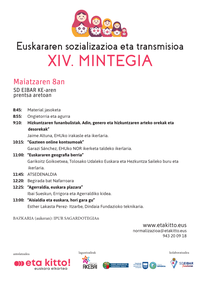 Transmisio mintegia - Egitaraua 2024